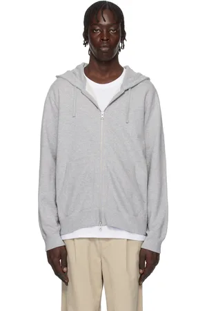 Reigning Champ Pull à capuche gris en jersey bouclette d