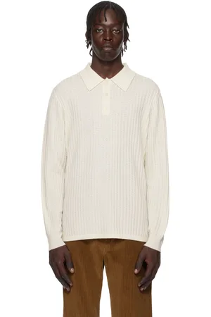 Guest In Residence Polo Theo beige en tricot gaufré