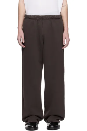 Les Tien Pantalon de survêtement épais gris à revers prolongés