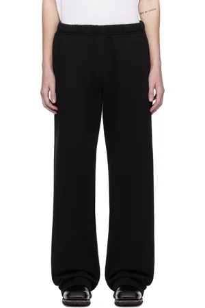 Les Tien Pantalon de survêtement épais noir à revers prolongés