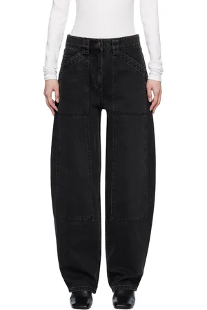 CO Jean noir en denim à poches plaquées
