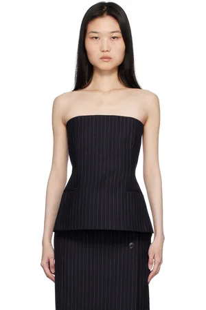 CO Haut de style bustier façon tailleur bleu marine