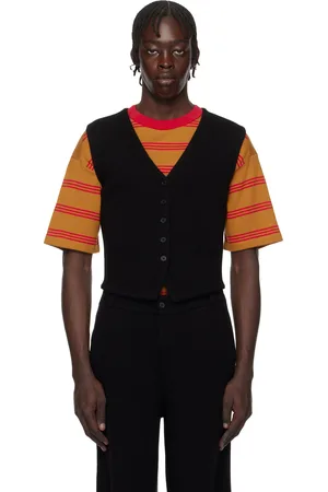Guest In Residence Gilet façon costume noir