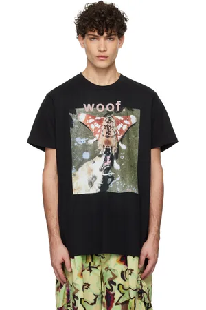 Collina Strada T-shirt noir à texte et image imprimés