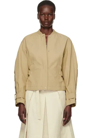 3.1 Phillip Lim Blouson aviateur kaki à coupe cocon et à glissière