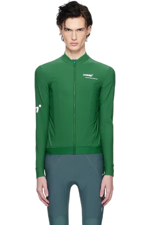 Maap T-shirt à manches longues de sport isotherme vert en jersey