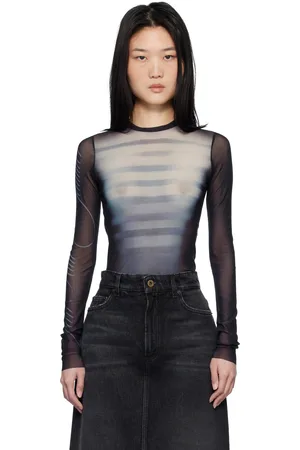 Jean Paul Gaultier T-shirt bleu marine à imprimé 