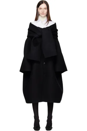 Marie Adam-Leenaerdt Manteau noir à écharpe