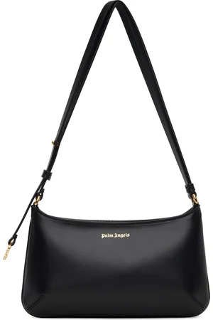 Palm Angels Sac Giorgina noir à breloque à monogramme dorée