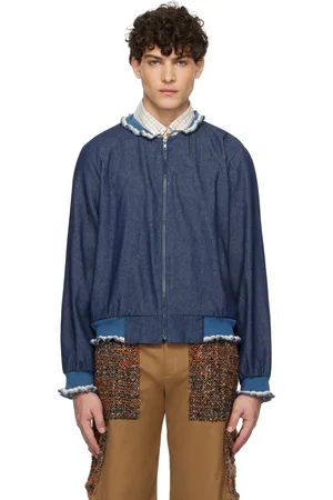 Anna Sui Blouson aviateur de baseball bleu en