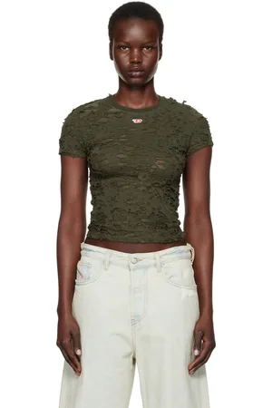 Diesel T-shirt Uncutie-Long-P2 kaki