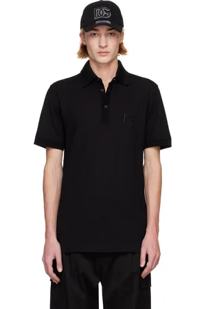 Dolce & Gabbana Polo noir à logo DG brodé