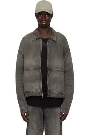 FEAR OF GOD Blouson camionneur gris en denim