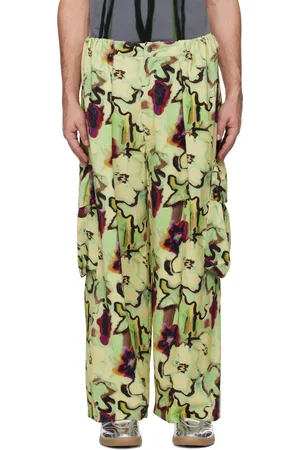 Collina Strada Pantalon cargo vert à plis