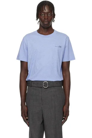 A.P.C. T-shirt bleu à coupe classique et à logo Item
