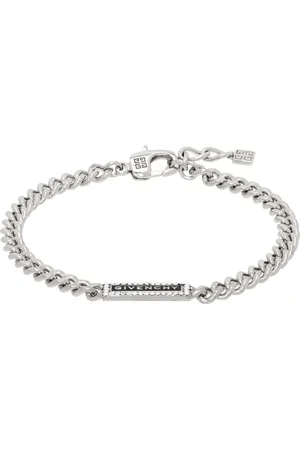 Givenchy Bracelet argenté à plaque à logo