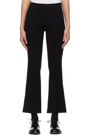 High Pantalon évasé noir
