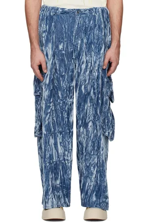 Collina Strada Pantalon cargo bleu à plis