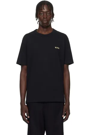 A.P.C. T-shirt droit noir à petit logo V.P.C.