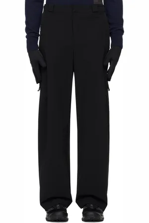 J EONGL I Pantalon coquille souple noir à poches cargo