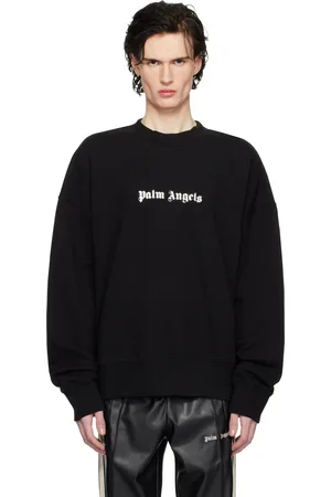 Palm Angels Pull molletonné noir à logo