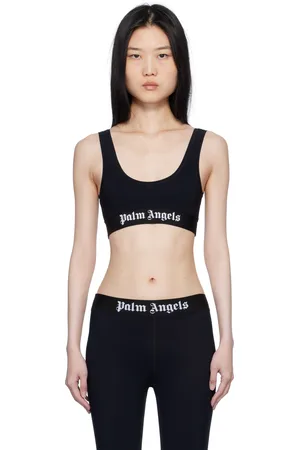 Palm Angels Soutien-gorge de sport noir à logos