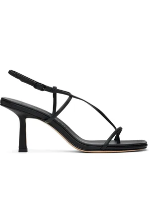 Studio Amelia Sandales à talon aiguille 70 noires à bride décentrée - Signature