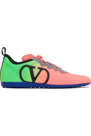 VALENTINO GARAVANI Baskets Chromathon vert et orange