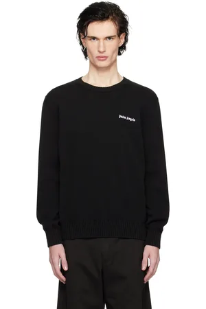 Palm Angels Pull noir à logo brodé