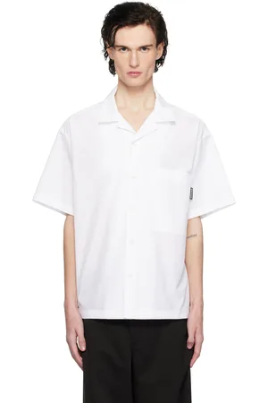 Palm Angels Chemise blanche à logo incurvé