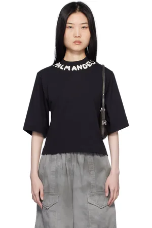 Palm Angels T-shirt écourté noir à logo