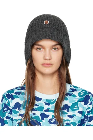 BAPE Chapeau bob gris à écusson à logo