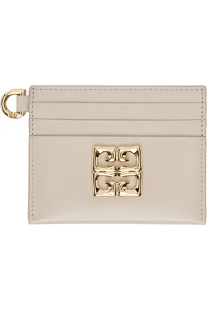 Givenchy Porte-carte beige à ferrure à logo 4G