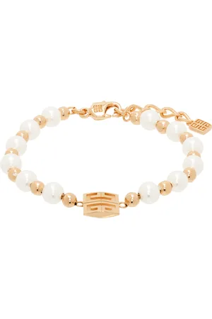 Givenchy Bracelet doré rose et blanc à ferrure à logo 4G