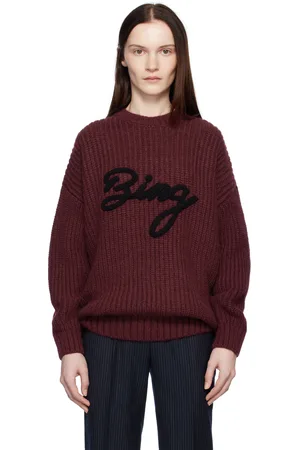 ANINE BING Pull Sydney rouge à logo
