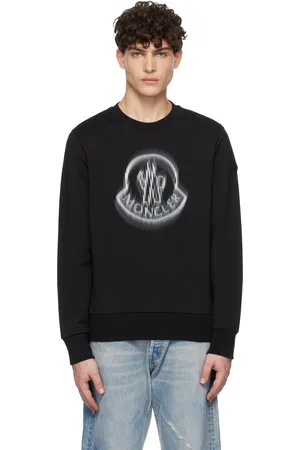 Moncler Pull molletonné noir en jersey bouclette