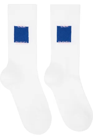 Casablanca Chaussettes blanches à logo Casa