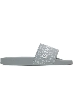 Givenchy Sandales à enfiler grises à monogrammes 72