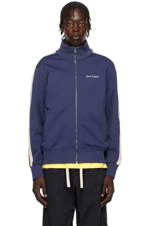 Palm Angels Blouson de survêtement bleu marine à logo
