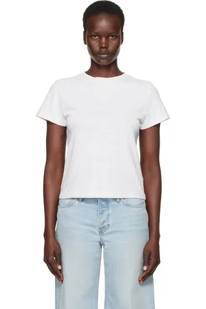 RE/DONE T-shirt blanc cassé édition Hanes