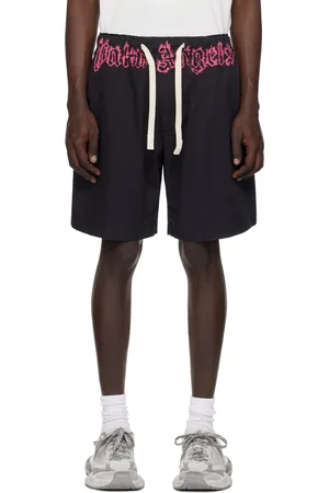 Palm Angels Short noir à taille à logo