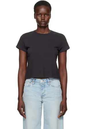 RE/DONE T-shirt droit 1950s noir édition Hanes