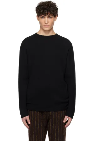 THE ELDER STATESMAN Pull noir en tricot Delicash épais