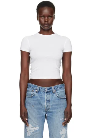 RE/DONE Micro t-shirt 90s blanc cassé édition Hanes