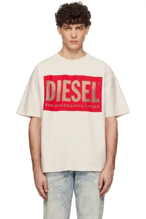 Diesel T-shirt droit S4 blanc cassé