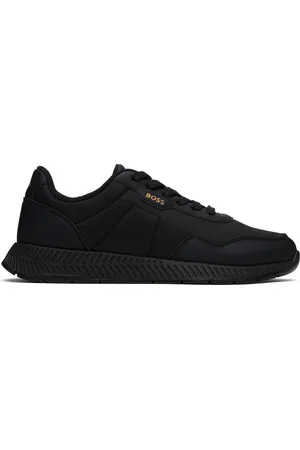 HUGO BOSS Baskets noires à logo brodé