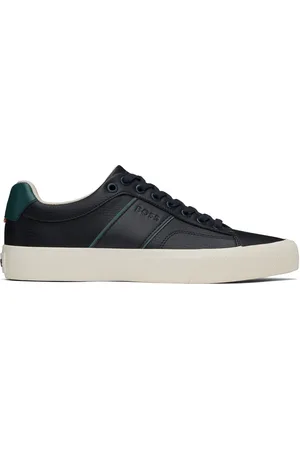 HUGO BOSS Baskets bleues en cuir synthétique
