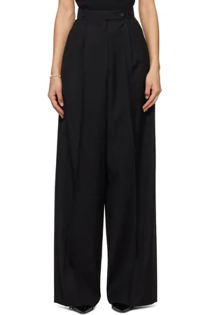 Givenchy Pantalon noir à motif à logos en tissu jacquard