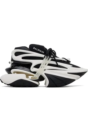 Balmain Baskets basses Unicorn noir et blanc