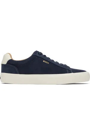 HUGO BOSS Baskets bleu marine en suède